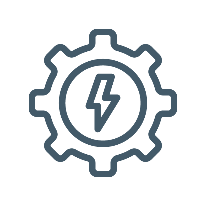 Icons Abrechnungssystem blau