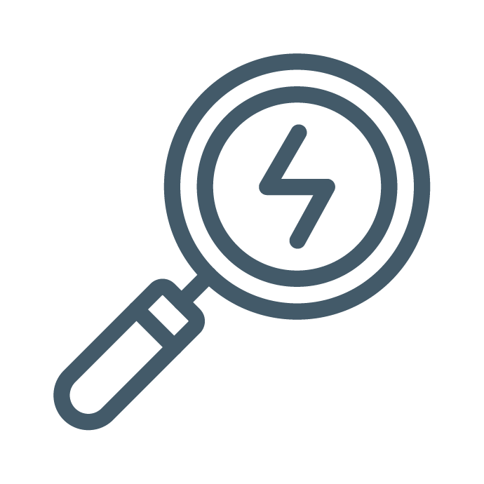 Icons Energiemanagement blau